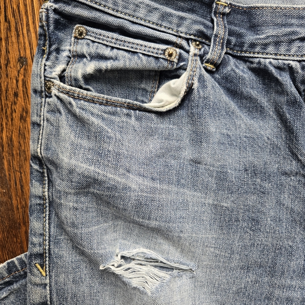 Express Ripped Distressed Jeans Rocco Skinny Size 33 x 32 - Picture 5 of 10